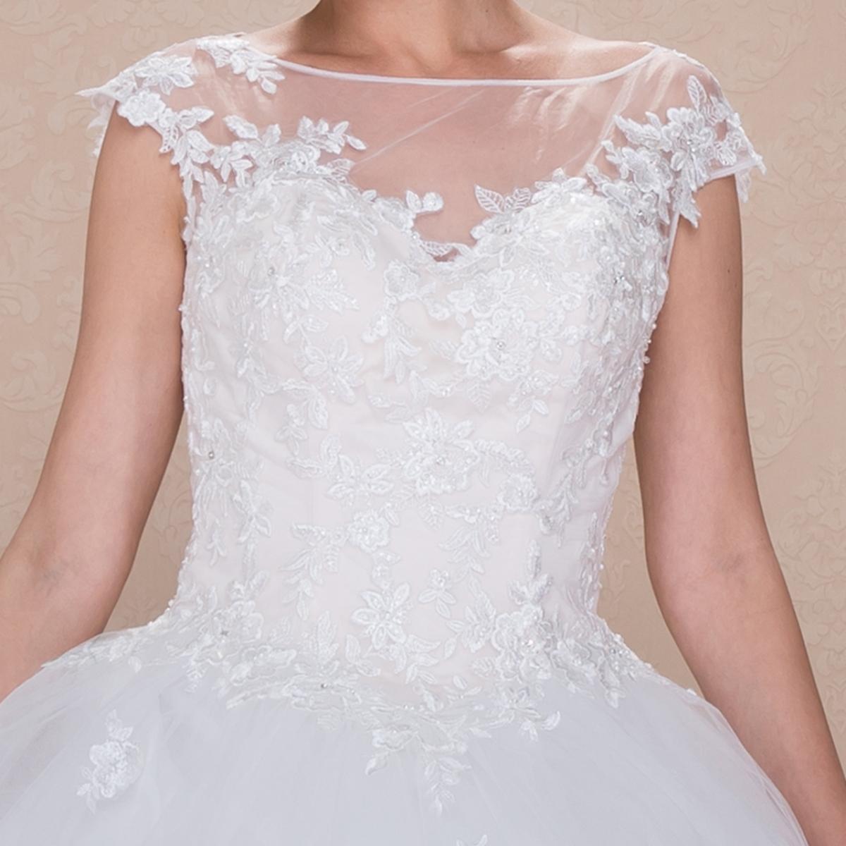 White wedding dress elegant off-shoulder