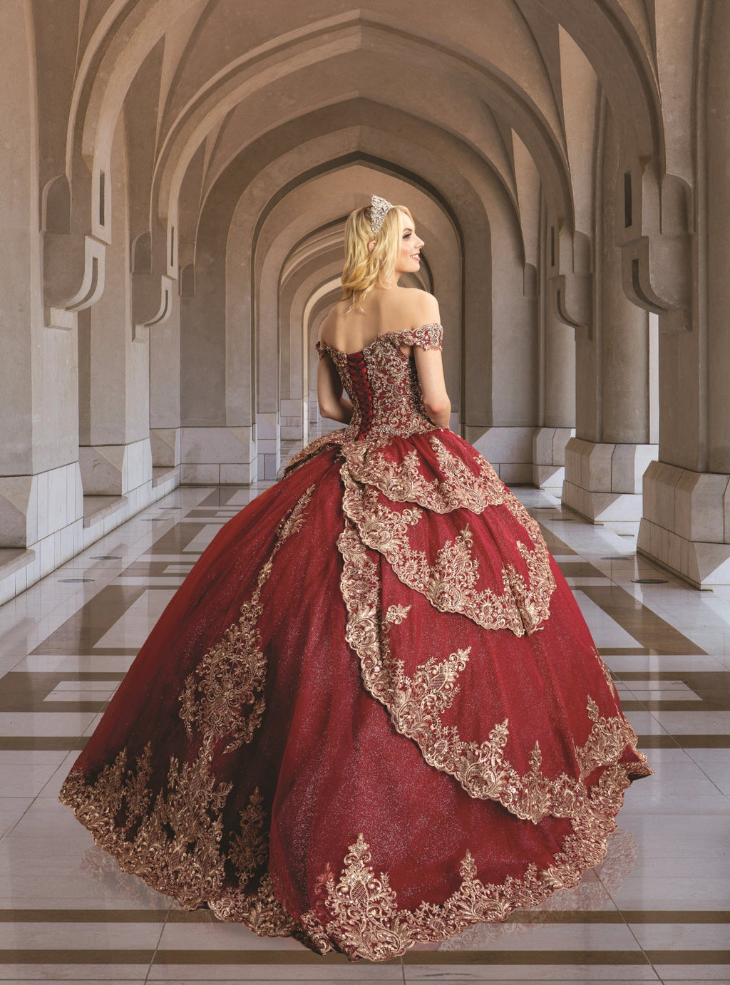 (LIVE 6) Beautiful Quinceanera Dress w/ Flower Design for Special Occasions