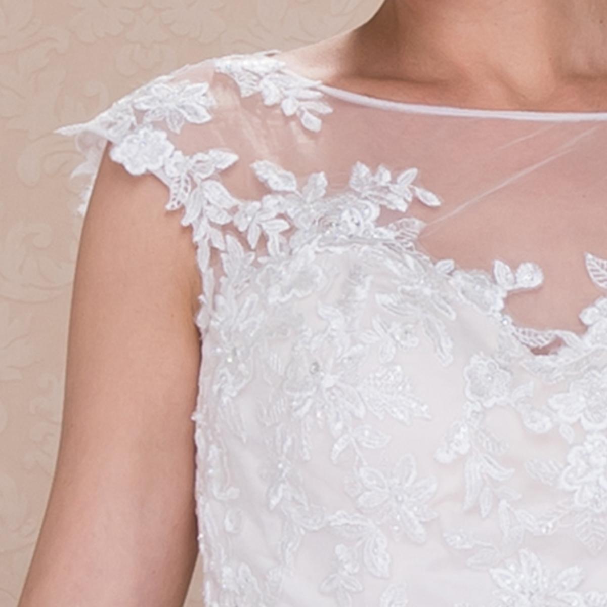 White wedding dress elegant off-shoulder