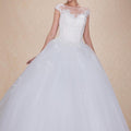 White wedding dress elegant off-shoulder