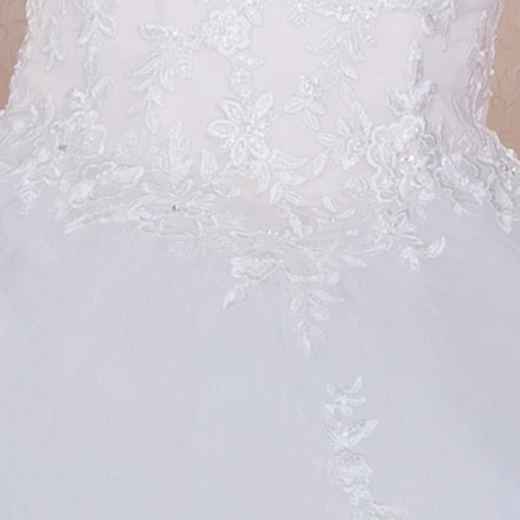 White wedding dress elegant off-shoulder