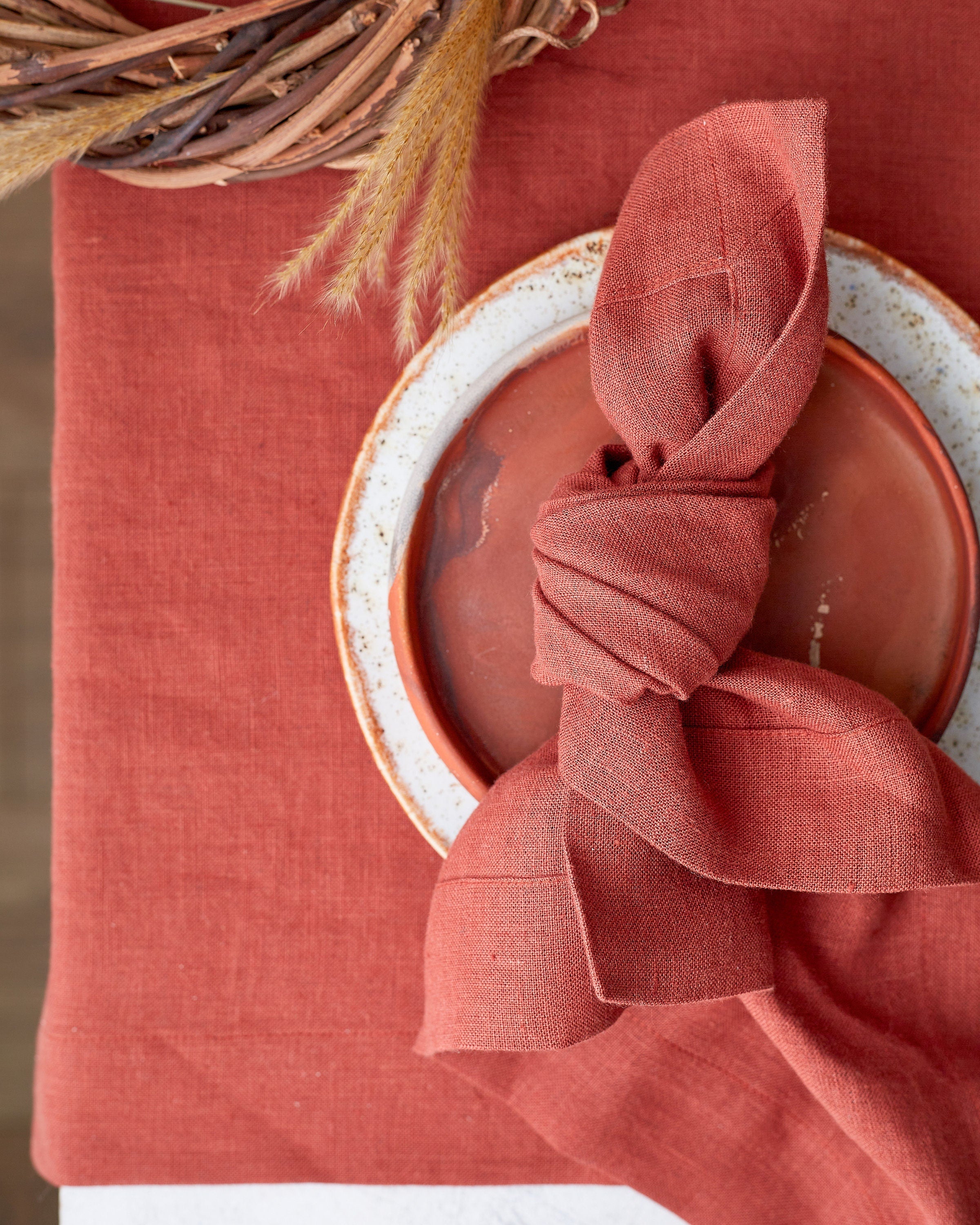 Linen Bundle: Runner & 6 Napkins (Russet)