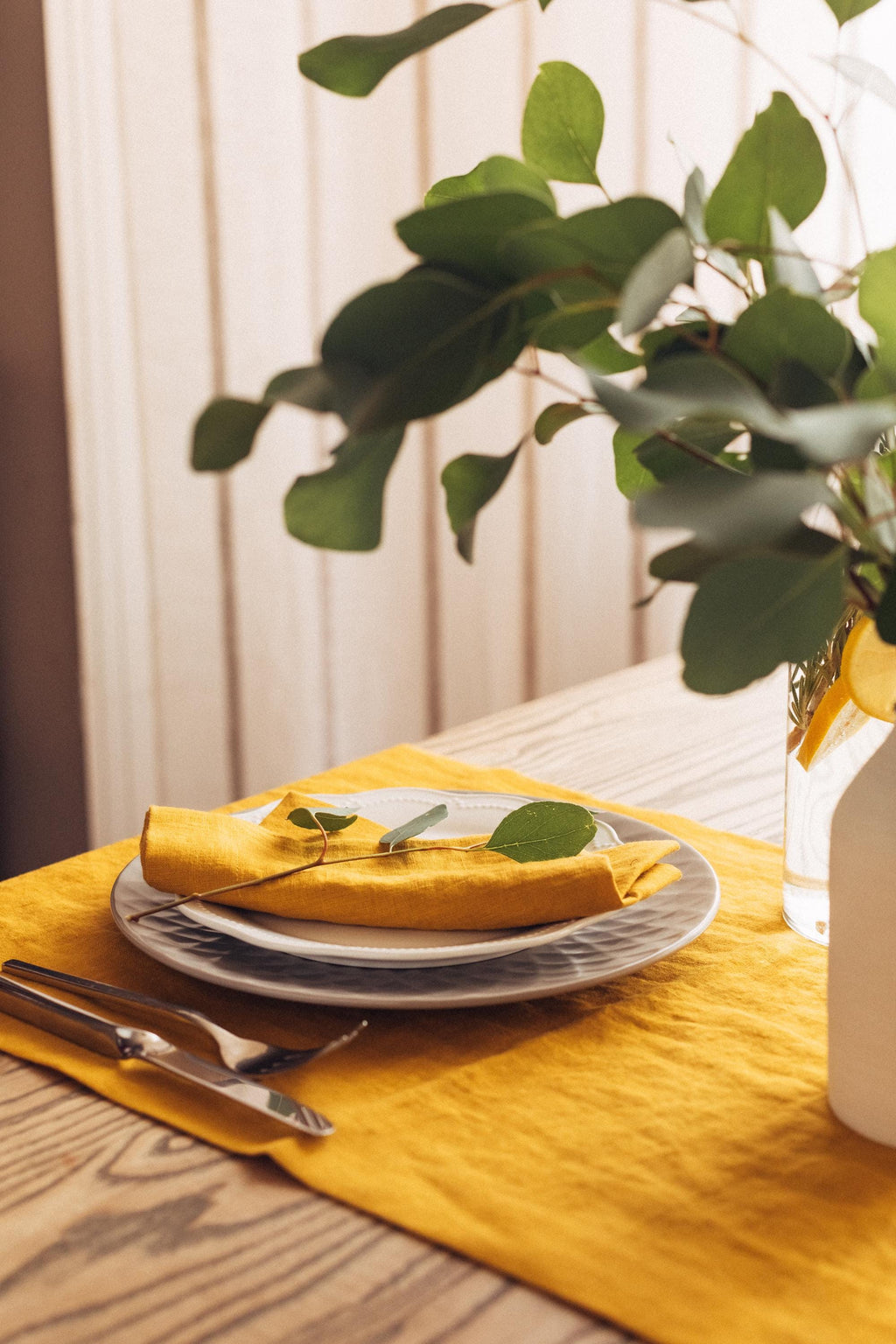 Linen Bundle: Runner & 6 Napkins (Honey)